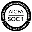AICPA SOC 1 Type II certification badge